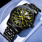 Spinning Skeleton Luminous Stainless Steel Watch Inspirational Watches