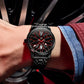 Spinning Skeleton Luminous Stainless Steel Watch Inspirational Watches