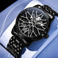 Spinning Skeleton Luminous Stainless Steel Watch Inspirational Watches