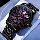 Spinning Skeleton Luminous Stainless Steel Watch Inspirational Watches