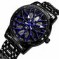 Spinning Skeleton Luminous Stainless Steel Watch Inspirational Watches