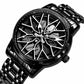 Spinning Skeleton Luminous Stainless Steel Watch Inspirational Watches