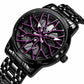 Spinning Skeleton Luminous Stainless Steel Watch Inspirational Watches