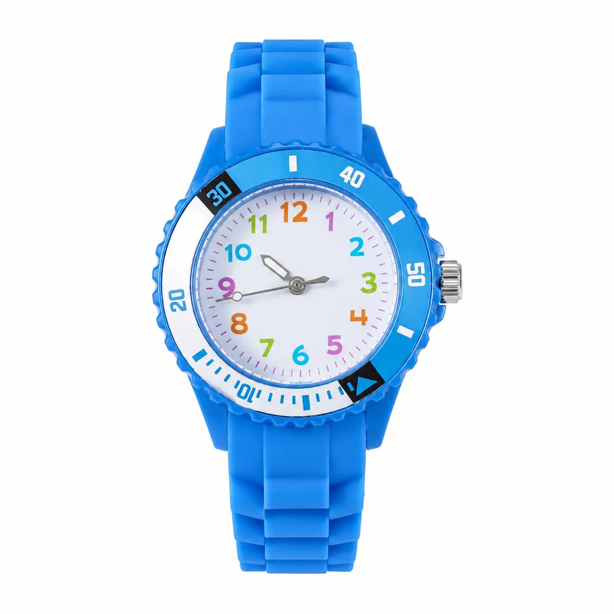 Analog Kids Watch Silicone Band Colorful Number Inspirational Watches