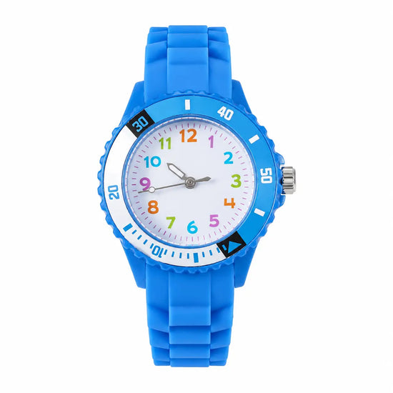Analog Kids Watch Silicone Band Colorful Number Inspirational Watches