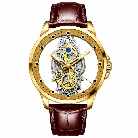Luxury Gold Watches Imitation Mechanical Tourbillon Inspirational Watches
