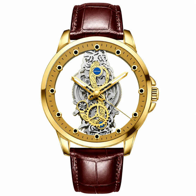 Luxury Gold Watches Imitation Mechanical Tourbillon Inspirational Watches