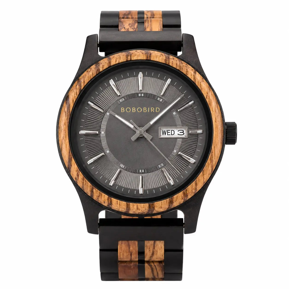 Natural Wood Quartz Watch – Day-Date Display Inspirational Watches