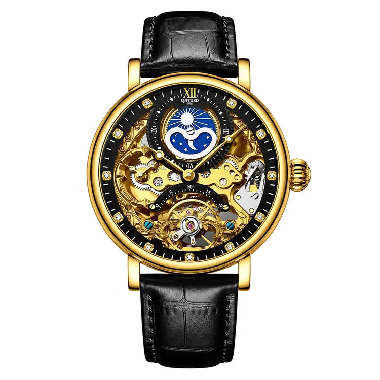 Skeleton Automatic Dual Time Watch Inspirational Watches