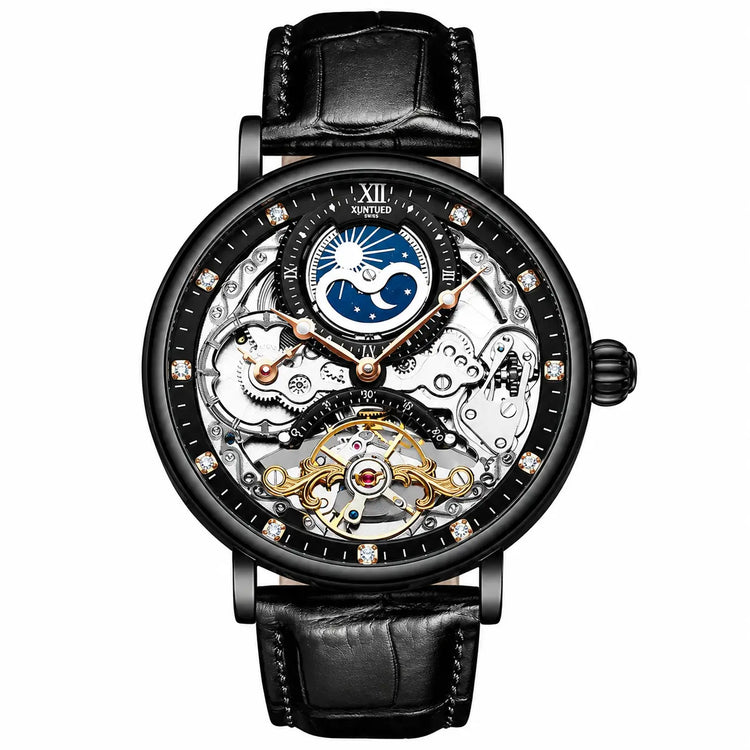 Skeleton Automatic Dual Time Watch Inspirational Watches