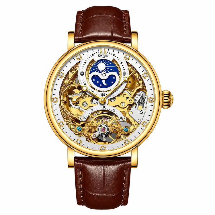 Skeleton Automatic Dual Time Watch Inspirational Watches