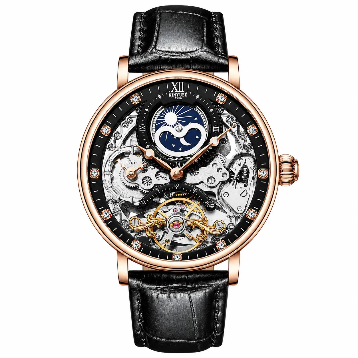 Skeleton Automatic Dual Time Watch Inspirational Watches