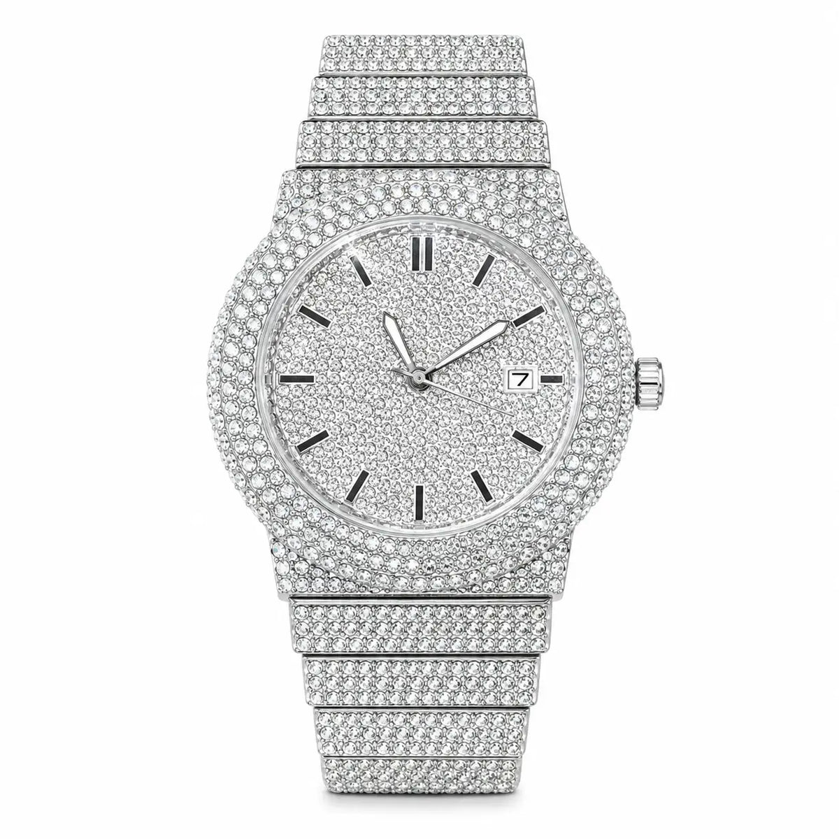 Iced Out Diamond-Style Quartz Watch Inspirational Watches