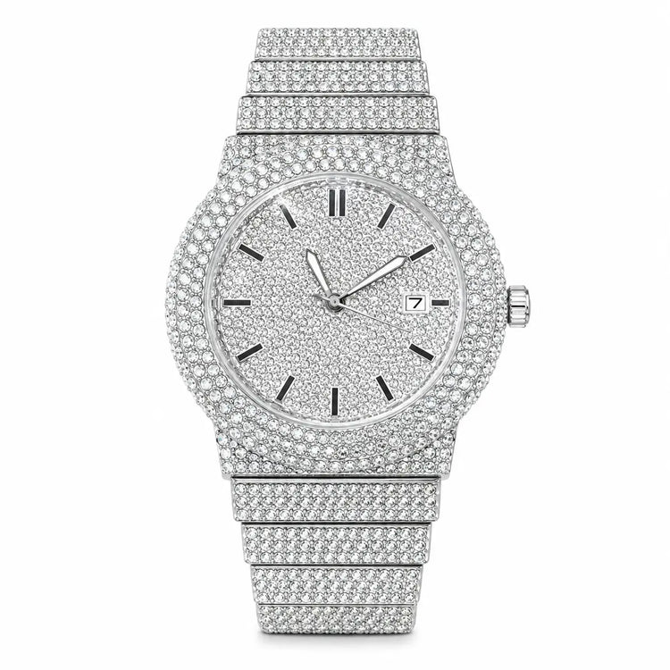 Iced Out Diamond-Style Quartz Watch Inspirational Watches