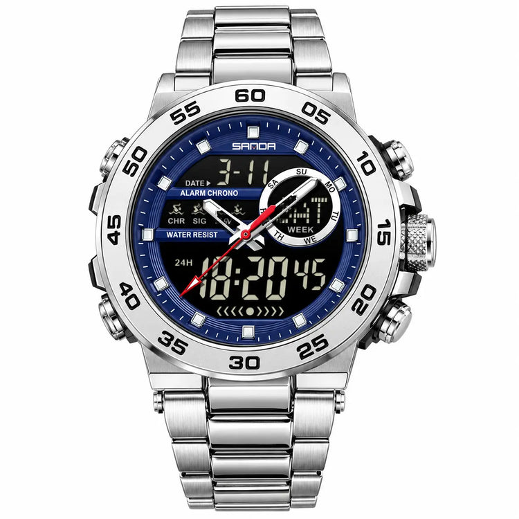 Analog-Digital Steel Watch – 5 ATM Inspirational Watches