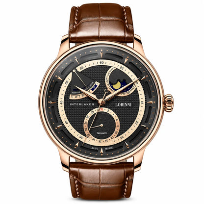 Moon Phase Mechanical Automatic Water Resistant Inspirational Watches