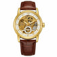 Men’s Skeleton Automatic Watch – Leather Strap