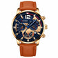 Multi-Dial Quartz Leather Watch