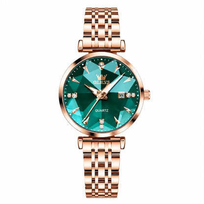 Faceted Dial Women’s Quartz Watch