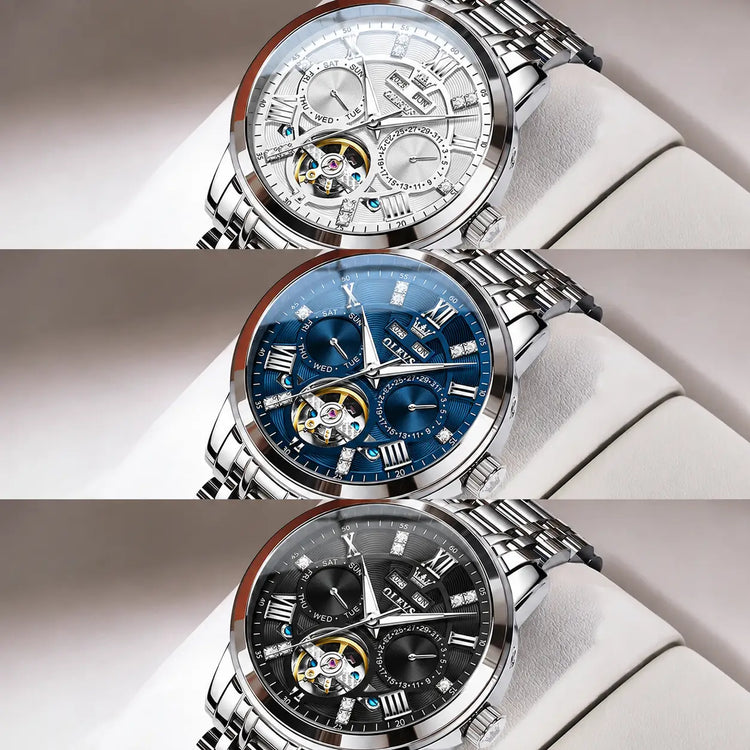 Skeleton Flywheel Automatic Mechanical Original Wristwatch Inspirational Watches