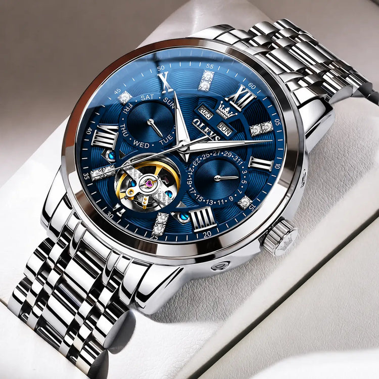Skeleton Flywheel Automatic Mechanical Original Wristwatch Inspirational Watches