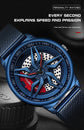 Rotating Dial Waterproof Car Wheel Watch Inspirational Watches