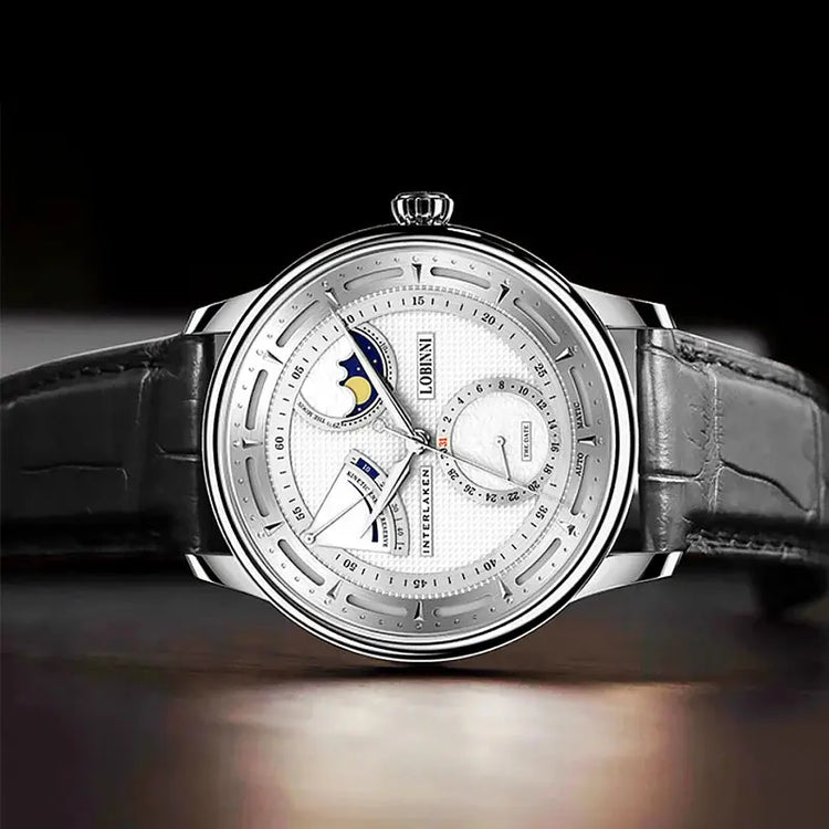 Moon Phase Mechanical Automatic Water Resistant Inspirational Watches