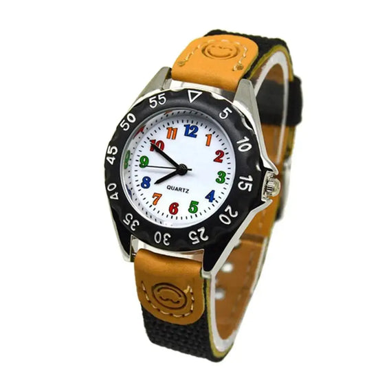 Colorful Number Kids watch Fabric Strap Inspirational Watches