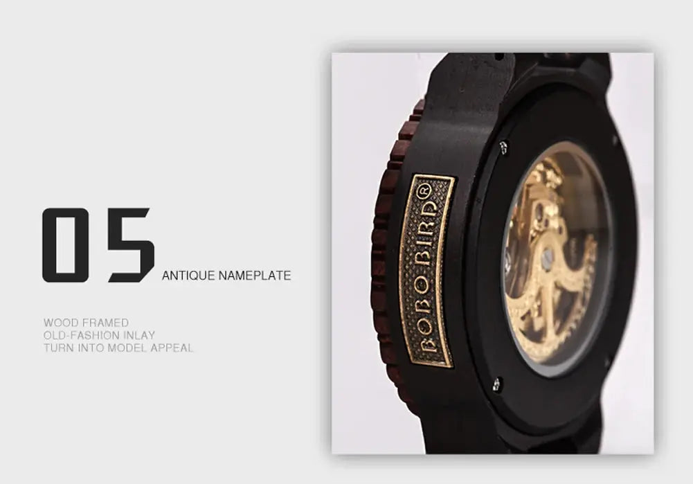 Luxury Wooden Mechanical Watches for Men – Premium Automatic Timepiece with Oversized Dial - Inspirational Watches