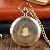 Classic Gold Mechanical Hand Winding Pocket Watch Shield Snake Pattern Vintage Pendant Manual Machinery Timepiece Gifts Male Inspirational Watches
