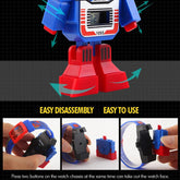 Digital Robot Transformation Cartoon Kids Sports Watch Inspirational Watches
