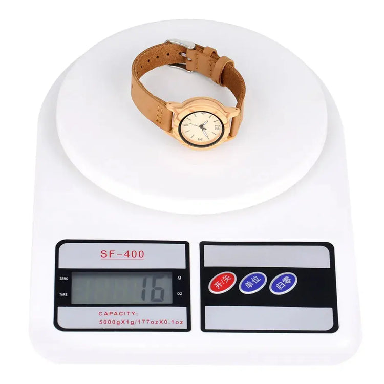 Elegant Women’s Wooden Watch – Genuine Leather Strap & Luxury Quartz Timepiece - Inspirational Watches