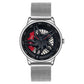 Rotating Dial Waterproof Car Wheel Watch Men Quartz Sport Steel Clock Creative Rim Hub Wheel Wristwatch Relogio Masculine Inspirational Watches
