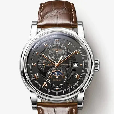 Automatic Mechanical Men's Watches Sapphire World Time Waterproof Inspirational Watches