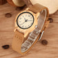 Elegant Women’s Wooden Watch – Genuine Leather Strap & Luxury Quartz Timepiece - Inspirational Watches