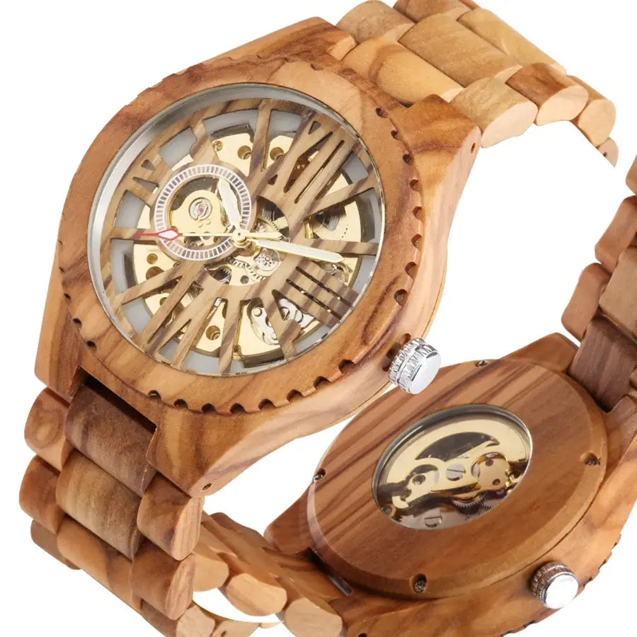 Cherry Wood Retro Hollow Skeleton watch Inspirational Watches