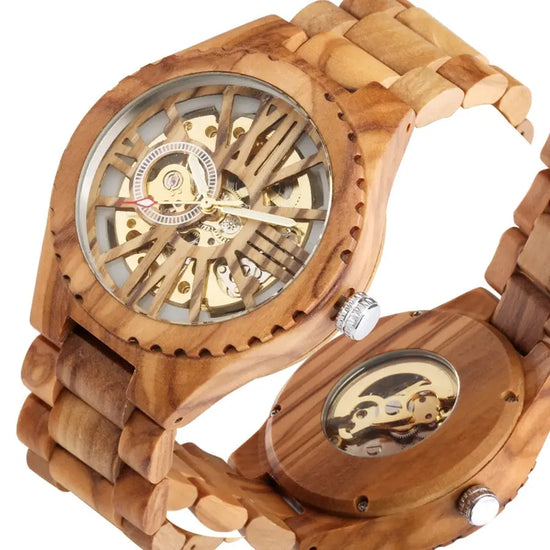 Cherry Wood Retro Hollow Skeleton watch Inspirational Watches
