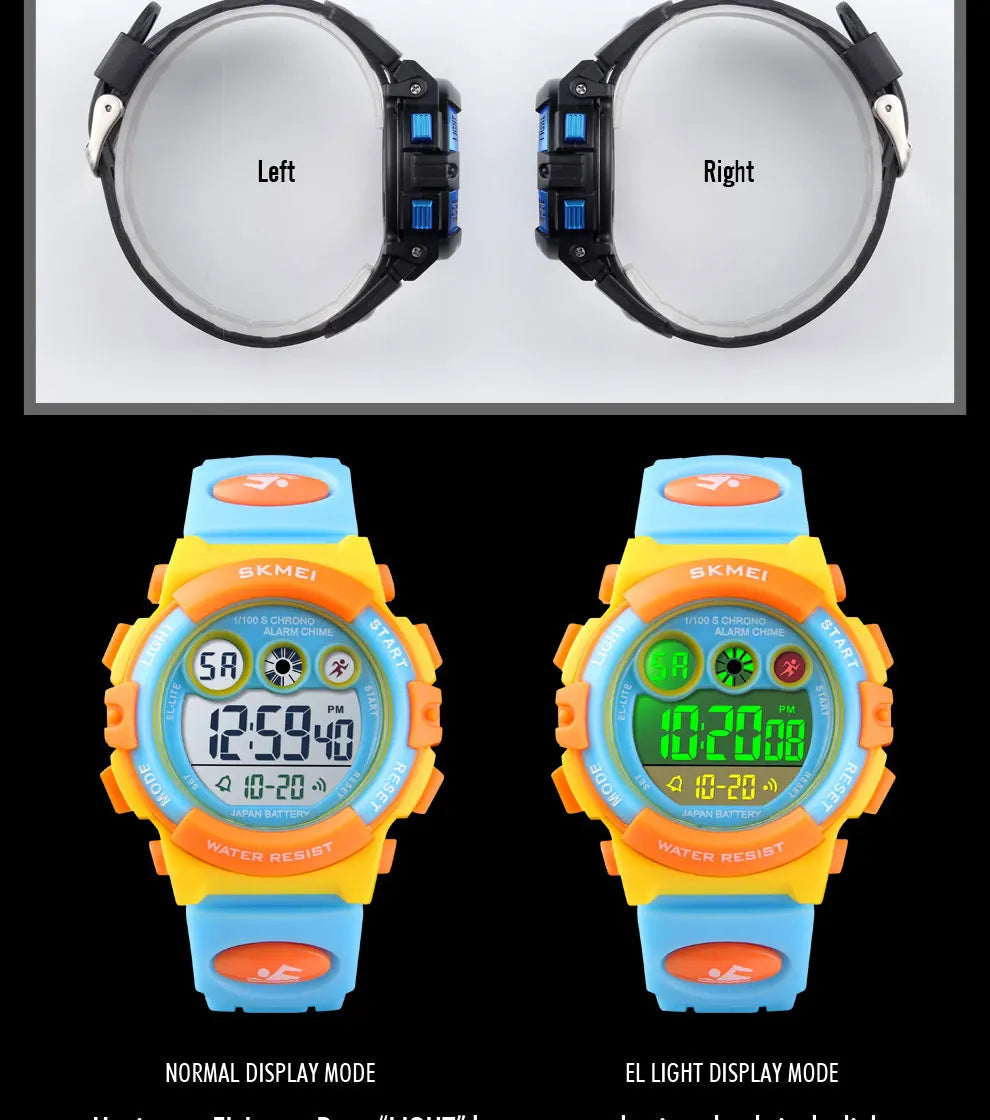 50M Waterproof LED Digital Kids Sports Watch Inspirational Watches