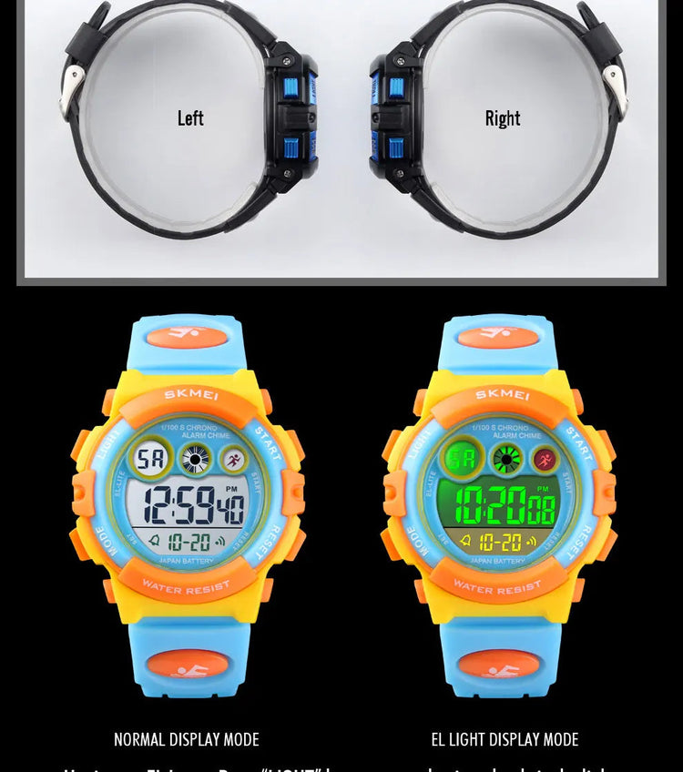 50M Waterproof LED Digital Kids Sports Watch Inspirational Watches