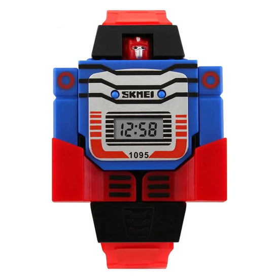 Digital Robot Transformation Cartoon Kids Sports Watch Inspirational Watches