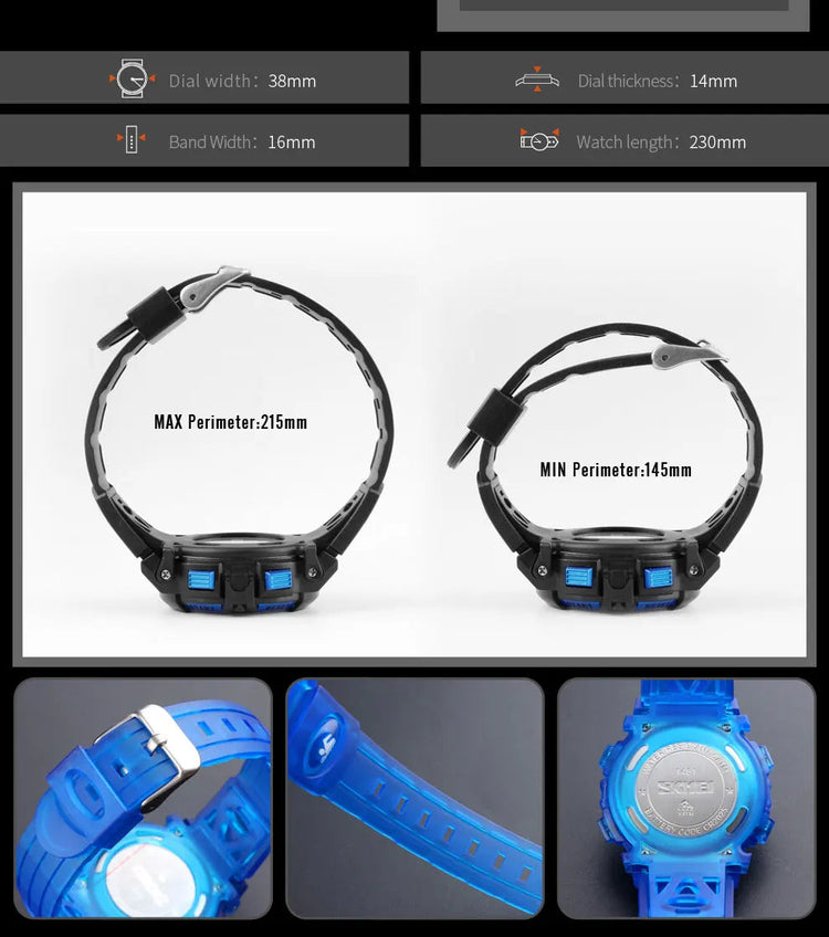 50M Waterproof LED Digital Kids Sports Watch Inspirational Watches
