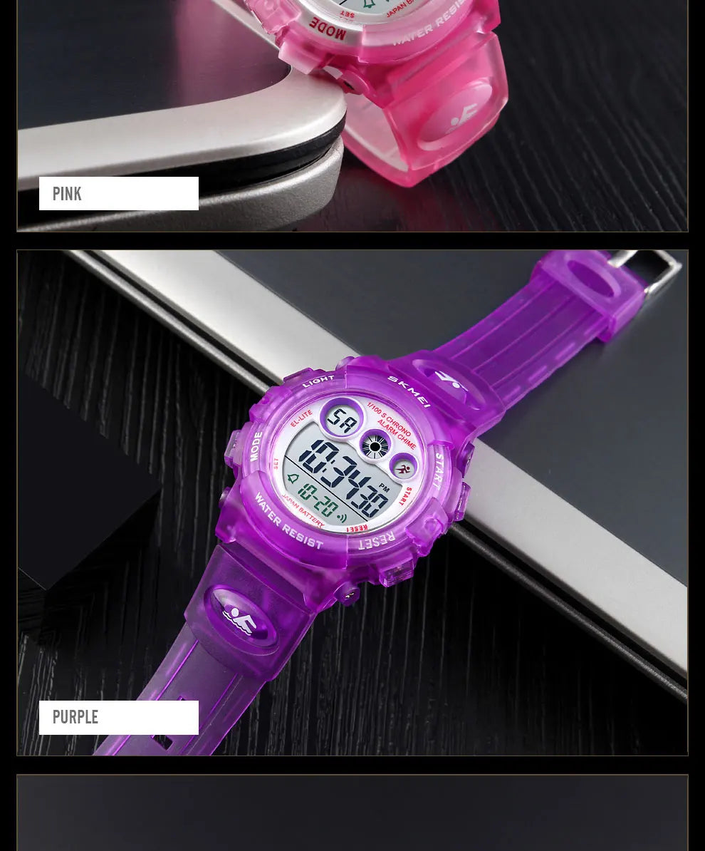 50M Waterproof LED Digital Kids Sports Watch Inspirational Watches