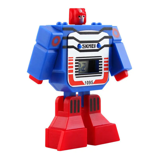 Digital Robot Transformation Cartoon Kids Sports Watch Inspirational Watches