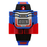 Digital Robot Transformation Cartoon Kids Sports Watch Inspirational Watches