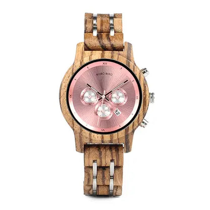 Wooden Watch with Auto Date Inspirational Watches