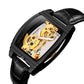 Transparent Automatic Mechanical Watch Men Steampunk Bridge Skeleton Luxury Gear Self Winding Inspirational Watches