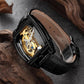 Transparent Automatic Mechanical Watch Men Steampunk Bridge Skeleton Luxury Gear Self Winding Inspirational Watches