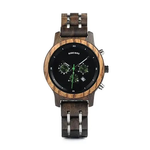 Wooden Watch with Auto Date Inspirational Watches