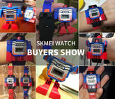 Digital Robot Transformation Cartoon Kids Sports Watch Inspirational Watches