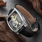 Transparent Automatic Mechanical Watch Men Steampunk Bridge Skeleton Luxury Gear Self Winding Inspirational Watches